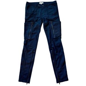 Diesel Women’s Skinny Cargo Pants Charcoal Grey Zip Size 28